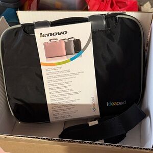 Lenovo Black Laptop Sleeve with Shoulder Strap